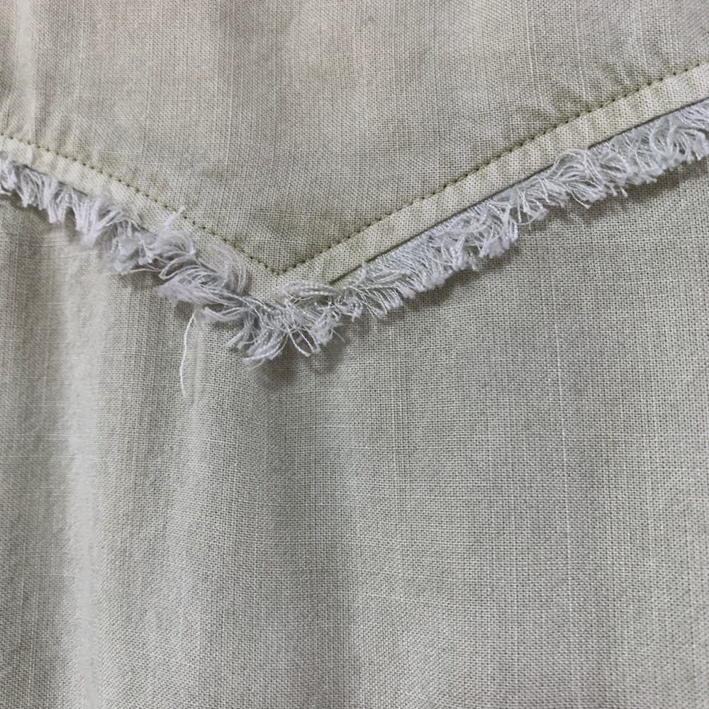 Anthro Cloth & Stone Green Tencel Shirt S - Picture 6 of 7